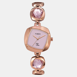 Fria Women Quartz Mother Of Pearl Dial Analog Brass Watch TWEL15006