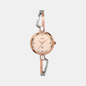 Fria Women Quartz Rose Gold Dial Analog Stainless Steel Watch TWEL15101