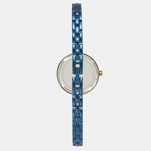Fria Women Quartz Blue Dial Analog Stainless Steel Watch TWEL15102