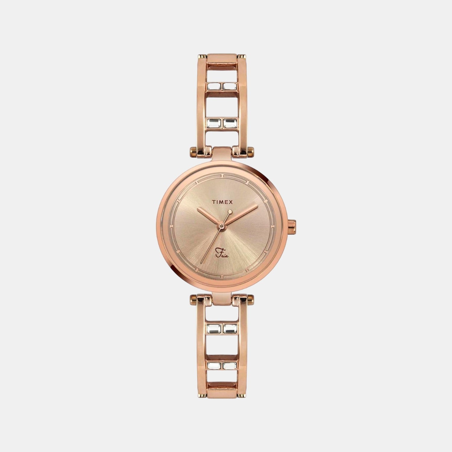 Fria Women Quartz Rose Gold Dial Analog Stainless Steel Watch TWEL15300