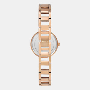 Fria Women Quartz Rose Gold Dial Analog Stainless Steel Watch TWEL15300
