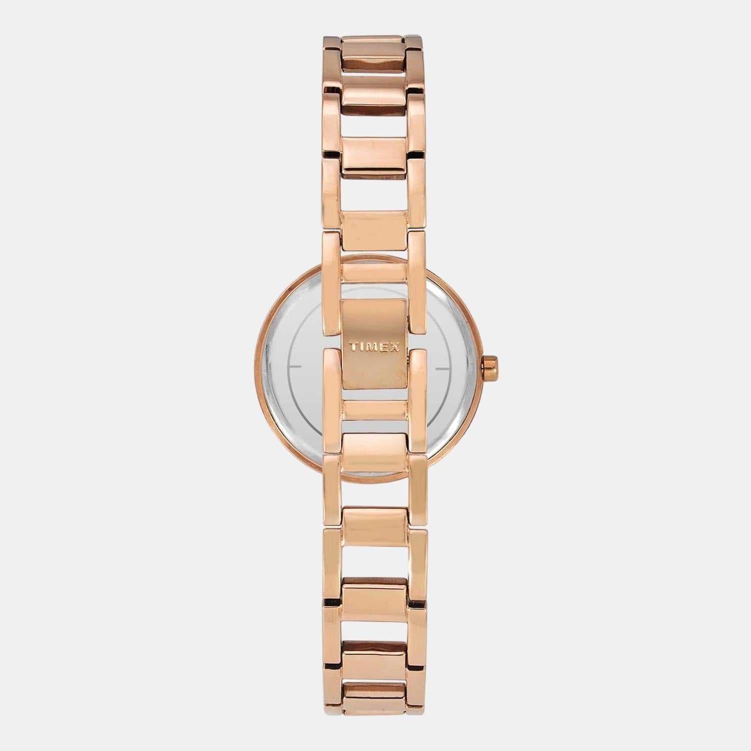 Fria Women Quartz Rose Gold Dial Analog Stainless Steel Watch TWEL15300