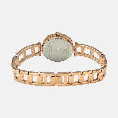 Fria Women Quartz Rose Gold Dial Analog Stainless Steel Watch TWEL15300