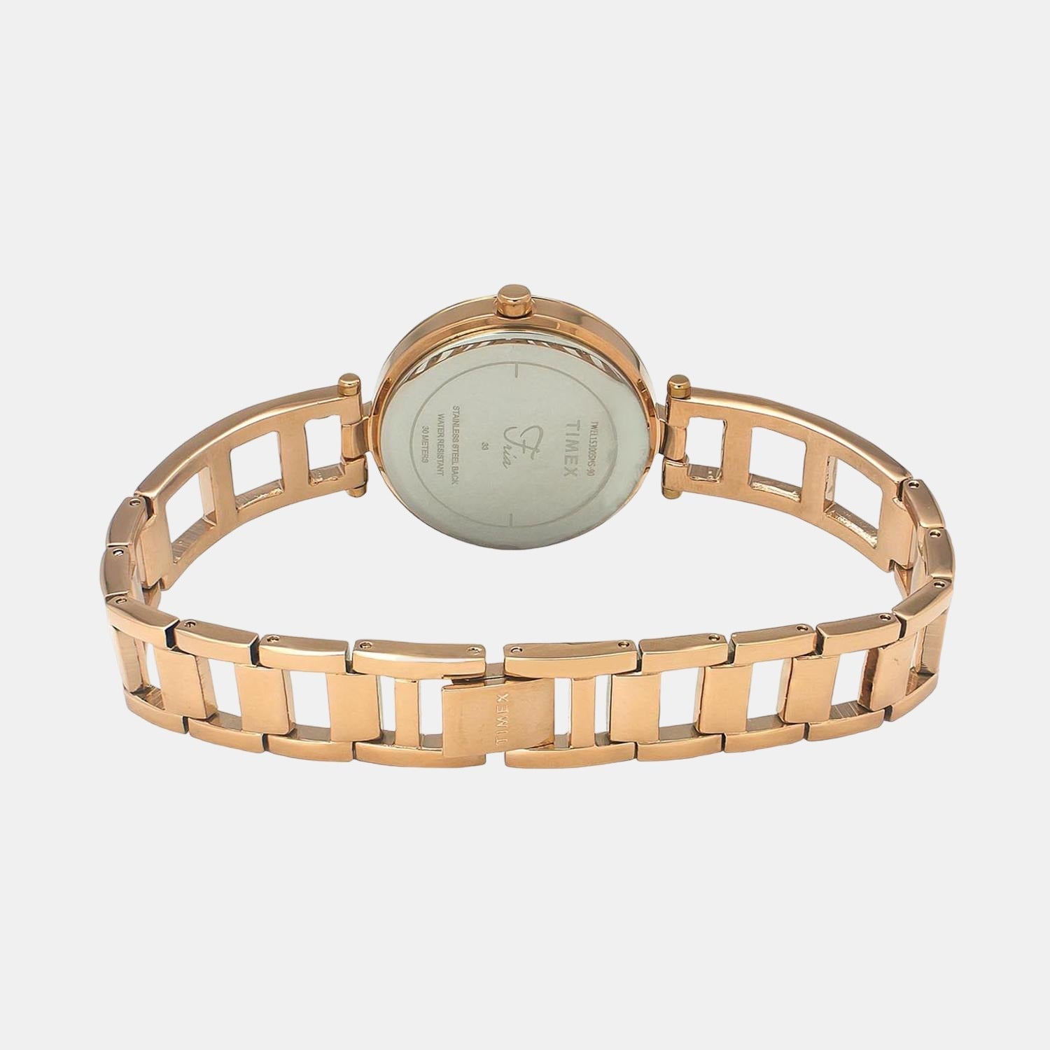 Fria Women Quartz Rose Gold Dial Analog Stainless Steel Watch TWEL15300