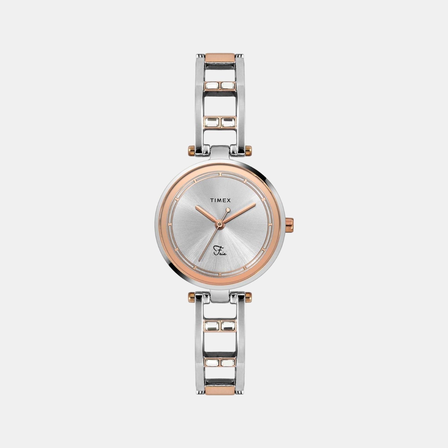 Fria Women Quartz Silver Dial Analog Stainless Steel Watch TWEL15301
