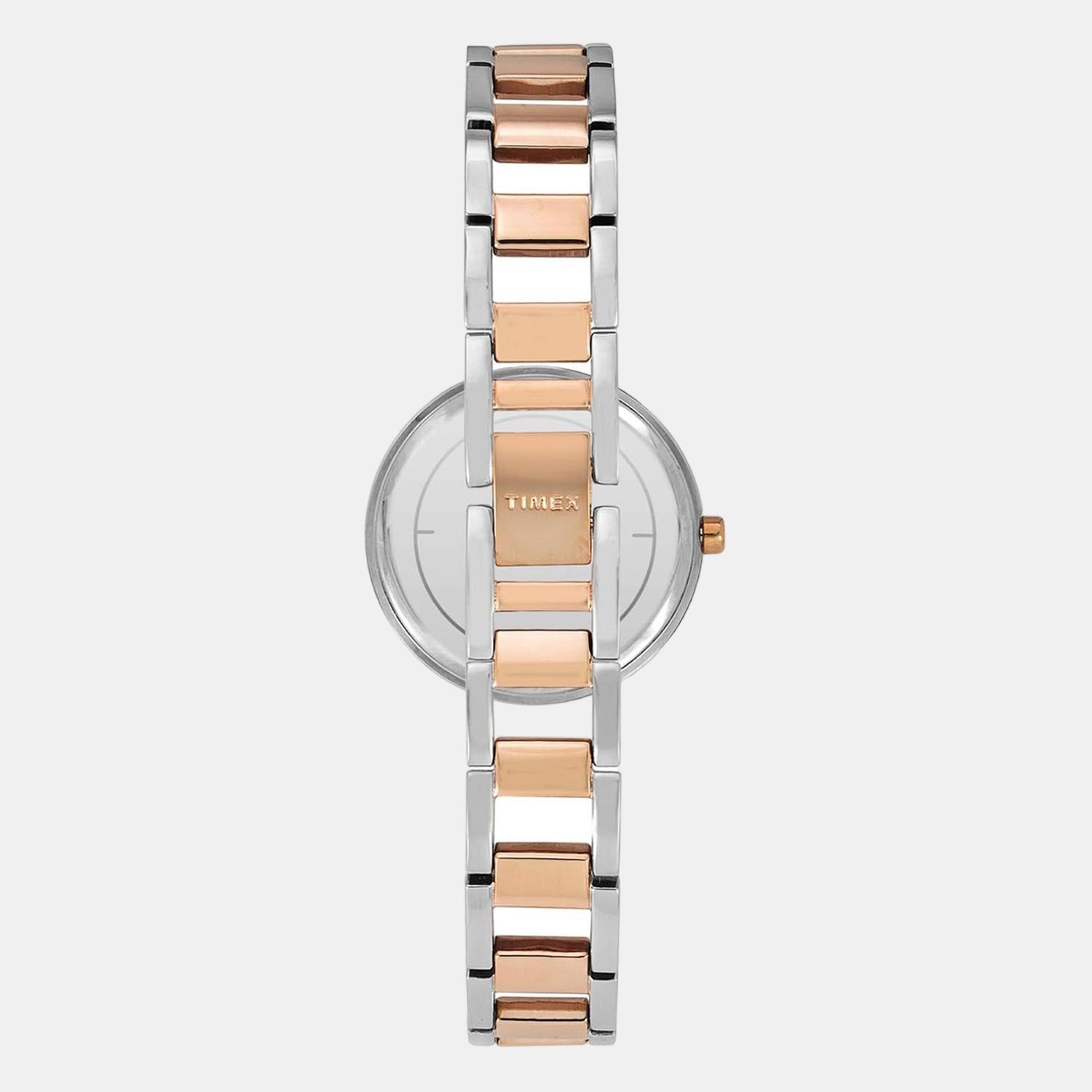 Fria Women Quartz Silver Dial Analog Stainless Steel Watch TWEL15301