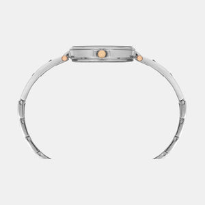 Fria Women Quartz Silver Dial Analog Stainless Steel Watch TWEL15301
