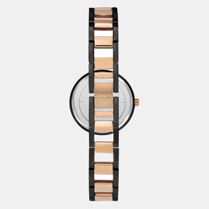Fria Women Quartz Black Dial Analog Stainless Steel Watch TWEL15302