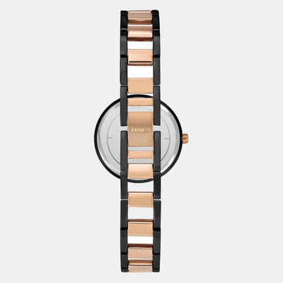 Fria Women Quartz Black Dial Analog Stainless Steel Watch TWEL15302