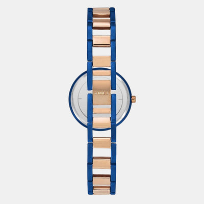 Fria Women Quartz Blue Dial Analog Stainless Steel Watch TWEL15303