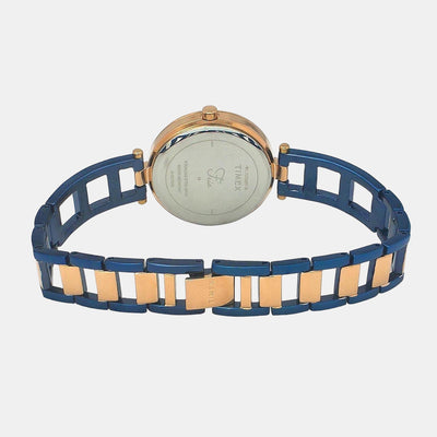 Fria Women Quartz Blue Dial Analog Stainless Steel Watch TWEL15303
