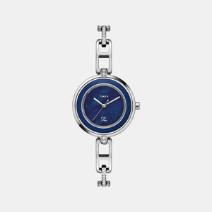 Fria Women Quartz Blue Dial Analog Stainless Steel Watch TWEL15400