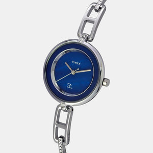 Fria Women Quartz Blue Dial Analog Stainless Steel Watch TWEL15400