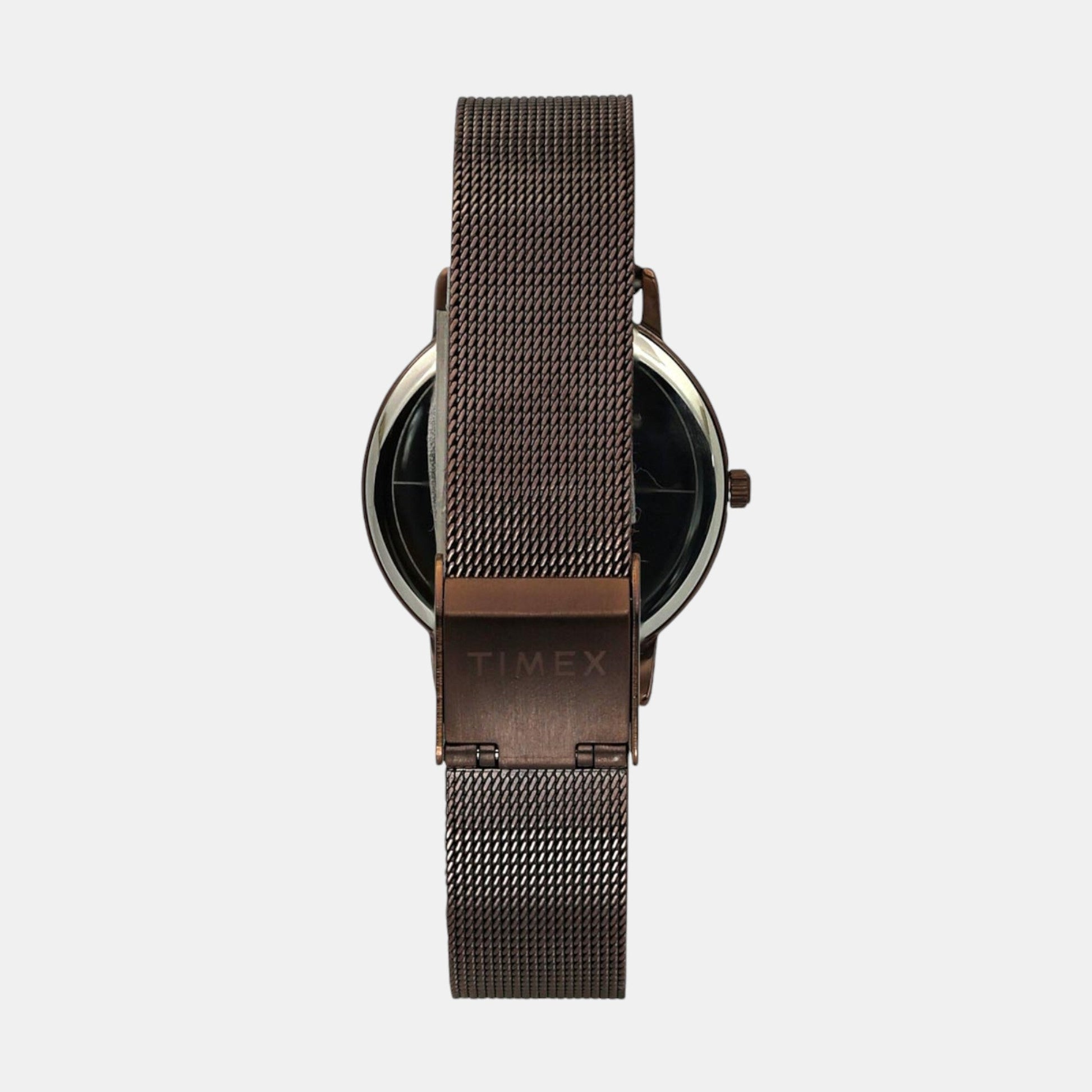 Fashion Women Quartz Brown Dial Analog Stainless Steel Watch TWEL15619