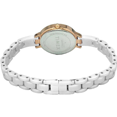 Timex Fashion Women's Mother of Pearl Dial Round Case 3 Hands Function Watch 28mm TWEL15700