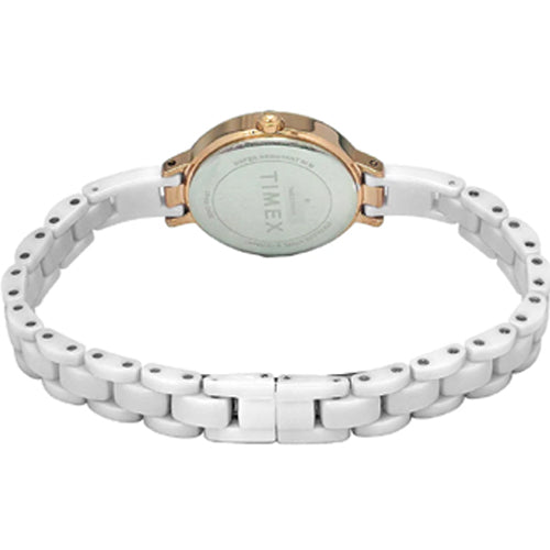 Timex Fashion Women's Mother of Pearl Dial Round Case 3 Hands Function Watch 28mm TWEL15700