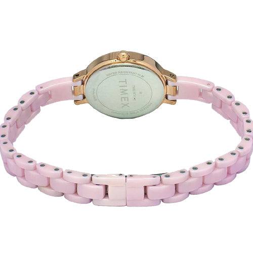 Timex Fashion Women's Pink Mother of Pearl Dial Round Case 3 Hands Function Watch 28mm TWEL15701