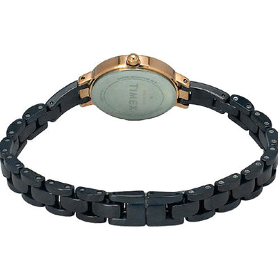 Timex Fashion Women's Black Mother of Pearl Dial Round Case 3 Hands Function Watch 28mm TWEL15703