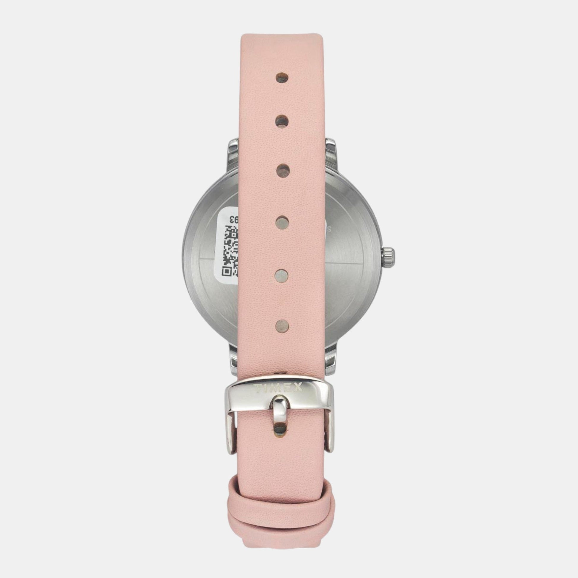 Classics Women Quartz Pink Dial Analog Leather Watch TWEL15816