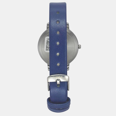 Classics Women Quartz Blue Dial Analog Leather Watch TWEL15818