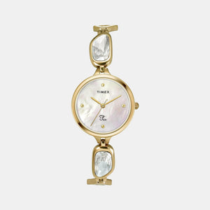 Fria Women Quartz Two Tone Dial Analog Stainless Steel Watch TWEL15900