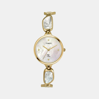 Fria Women Quartz Two Tone Dial Analog Stainless Steel Watch TWEL15900