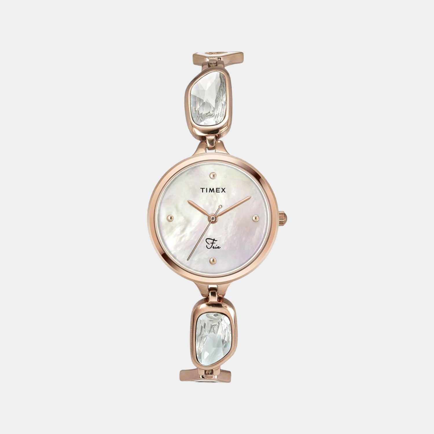 Fria Women Quartz Silver Dial Analog Stainless Steel Watch TWEL15901