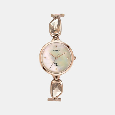 Fria Women Quartz Two Tone Dial Analog Stainless Steel Watch TWEL15902