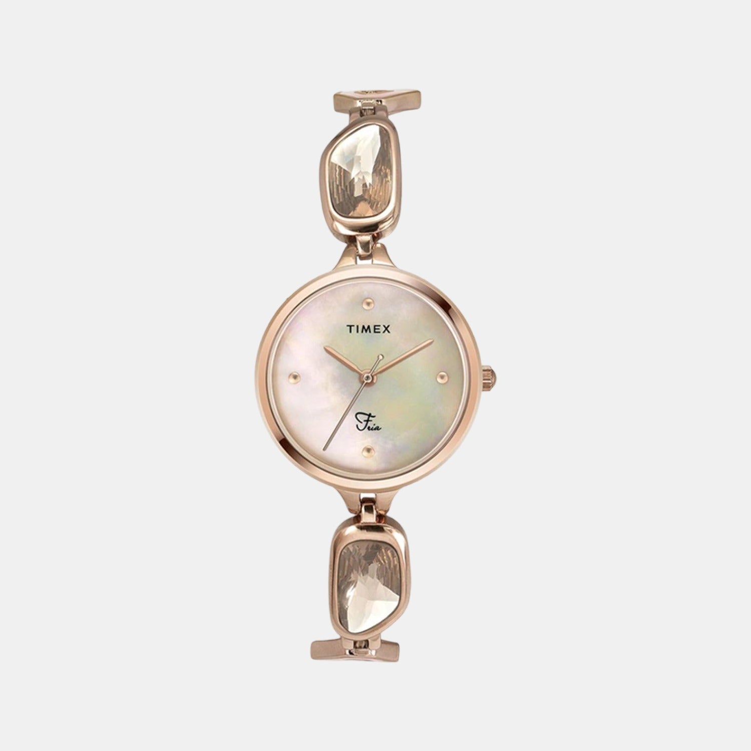Fria Women Quartz Two Tone Dial Analog Stainless Steel Watch TWEL15902
