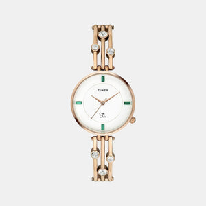 Fria Women Quartz White Dial Analog Stainless Steel Watch TWEL16000