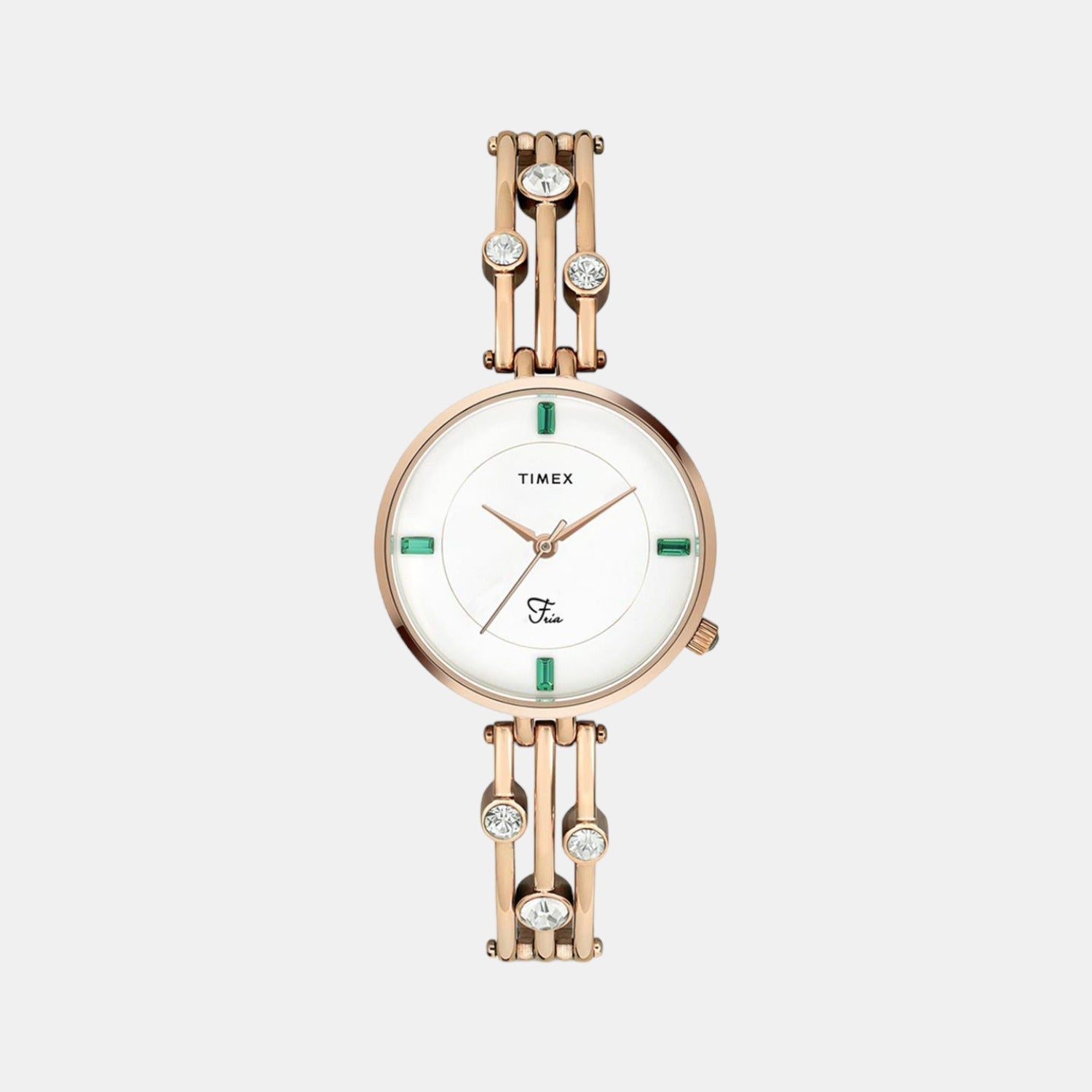 Fria Women Quartz White Dial Analog Stainless Steel Watch TWEL16000