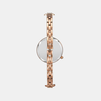 Fria Women Quartz Pink Dial Analog Stainless Steel Watch TWEL16001