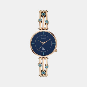 Fria Women Quartz Blue Dial Analog Stainless Steel Watch TWEL16002