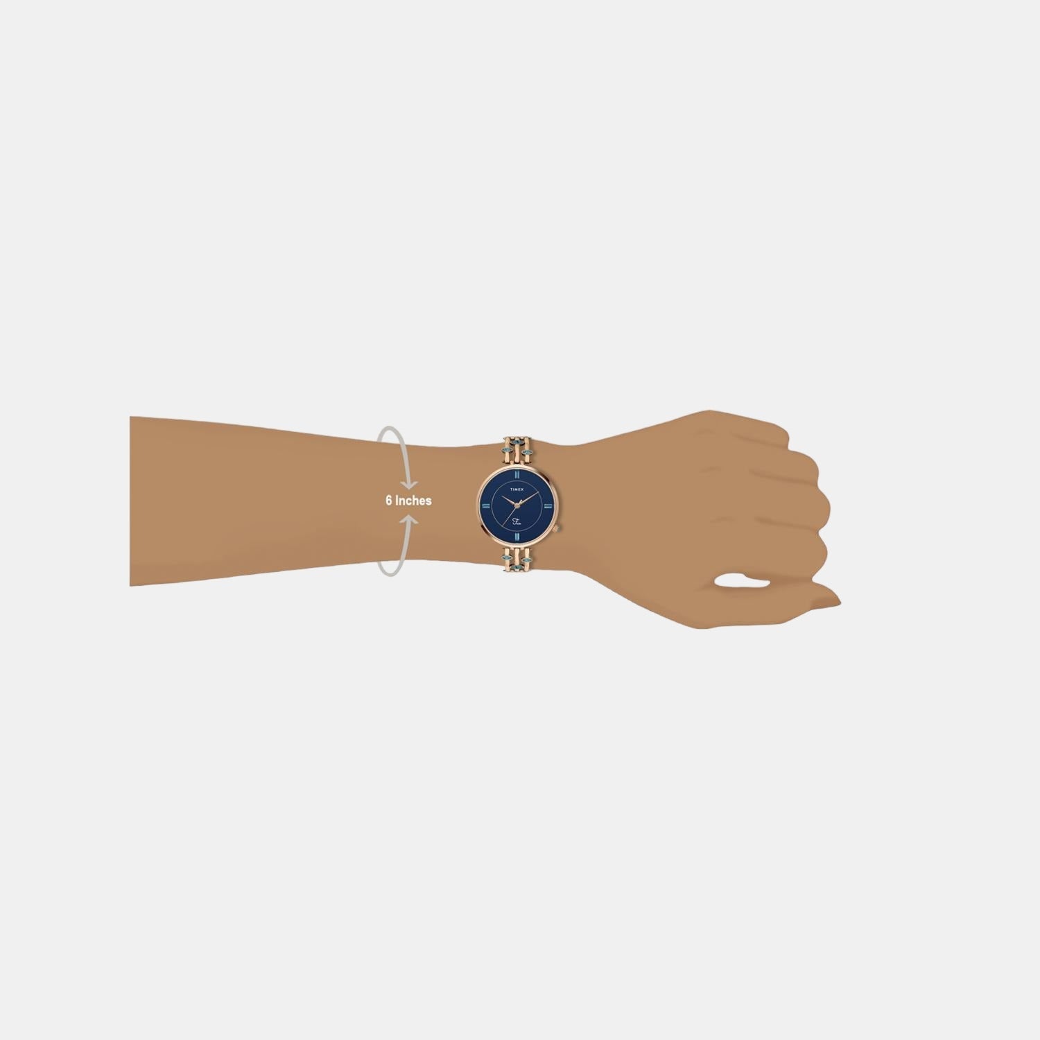Fria Women Quartz Blue Dial Analog Stainless Steel Watch TWEL16002
