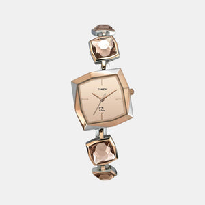 Fria Women Quartz Rose Gold Dial Analog Stainless Steel Watch TWEL16101