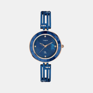Fria Women Quartz Blue Dial Analog Stainless Steel Watch TWEL16203