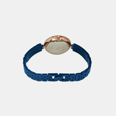 Fria Women Quartz Blue Dial Analog Stainless Steel Watch TWEL16203
