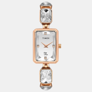 Fria Women Quartz Silver Dial Analog Brass Watch TWEL16905