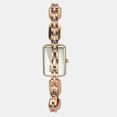 Fria Women Quartz Pink Dial Analog Brass Watch TWEL16906