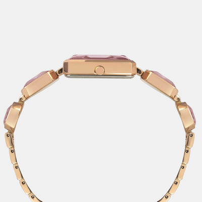 Fria Women Quartz Pink Dial Analog Brass Watch TWEL16906