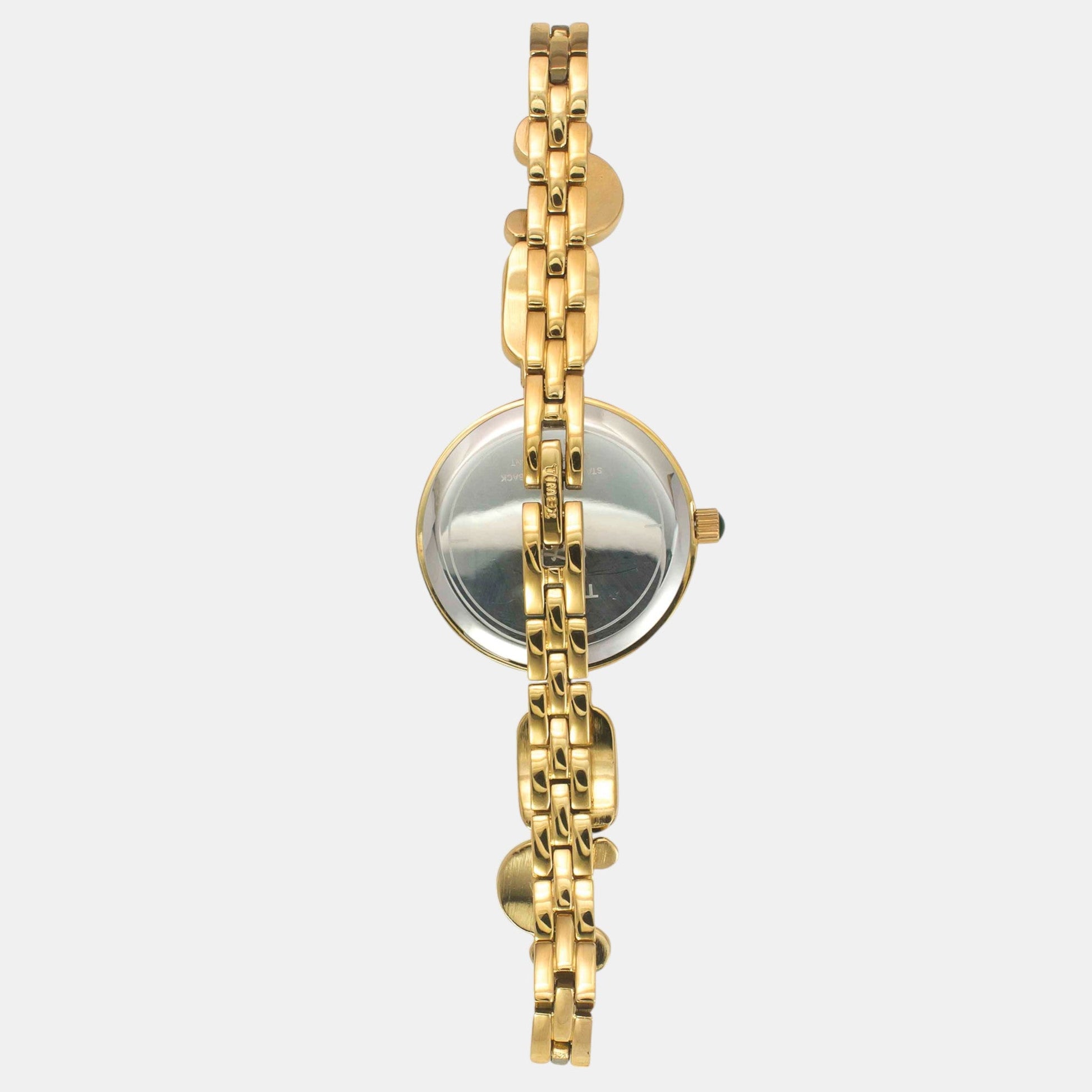 Fria Women Quartz Brown Dial Analog Brass Watch TWEL17800
