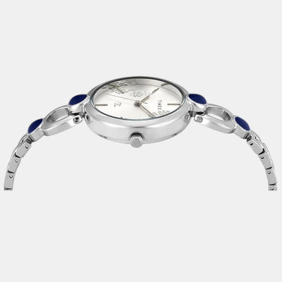 Fashion Women Quartz Silver Dial Analog Brass Watch TWEL18108