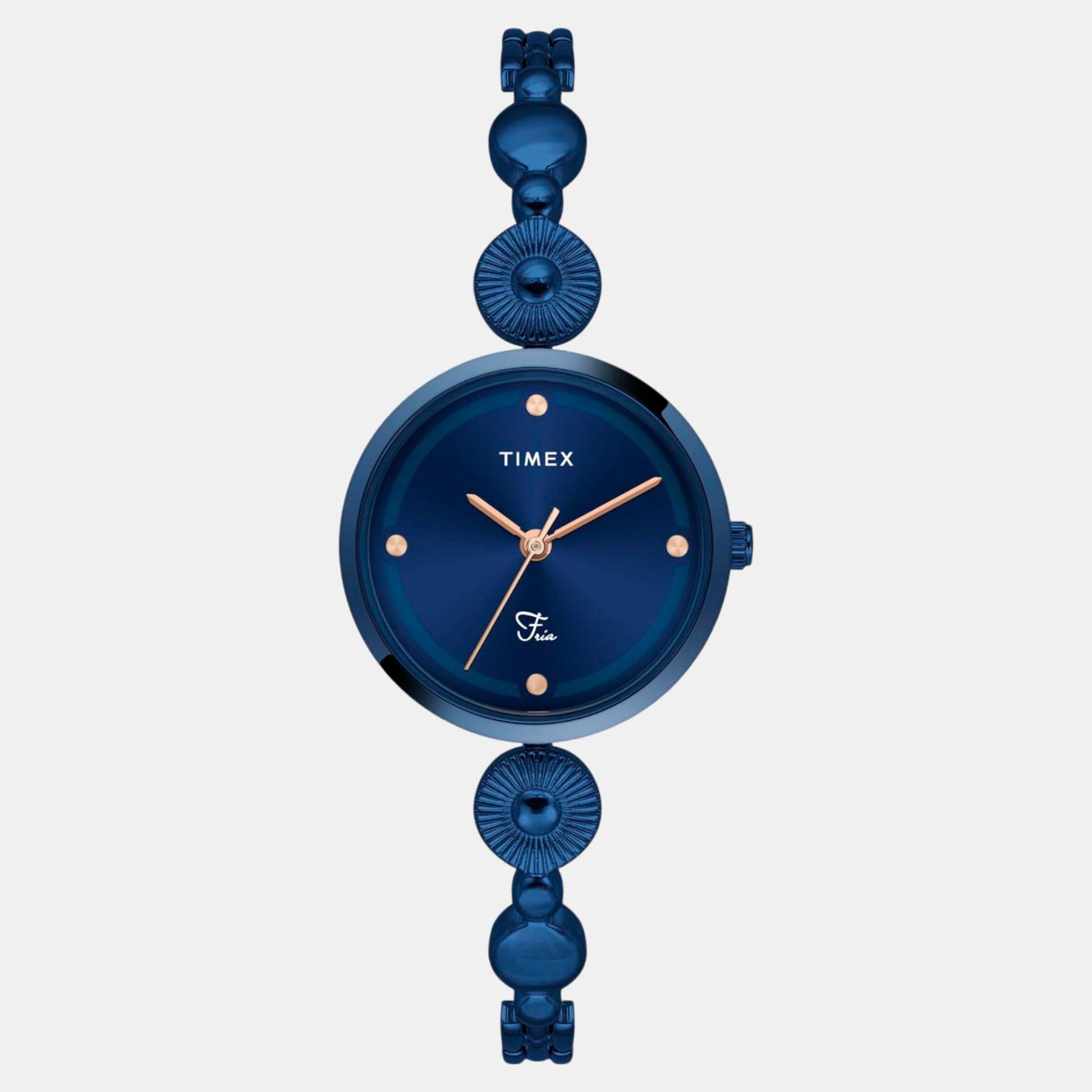 Fria Women Quartz Blue Dial Analog Brass Watch TWEL18205