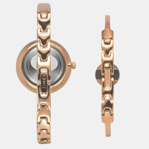 Fria Women Quartz Rose Gold Dial Analog Brass Watch TWEL18502