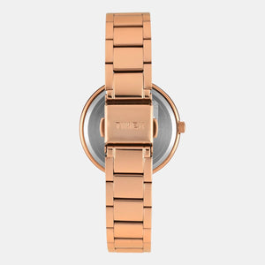 Fashion Women Quartz Blue Dial Multi-Function Stainless Steel Watch TWEL18705