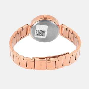 Fashion Women Quartz Pink Dial Multi-Function Stainless Steel Watch TWEL18707