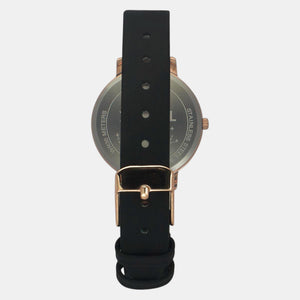 Fashion Women Quartz Black Dial Analog Leather Watch TWEL19101