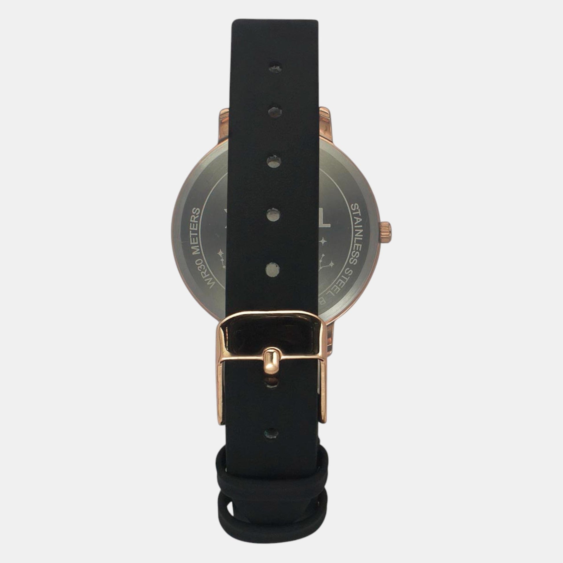 Fashion Women Quartz Black Dial Analog Leather Watch TWEL19101