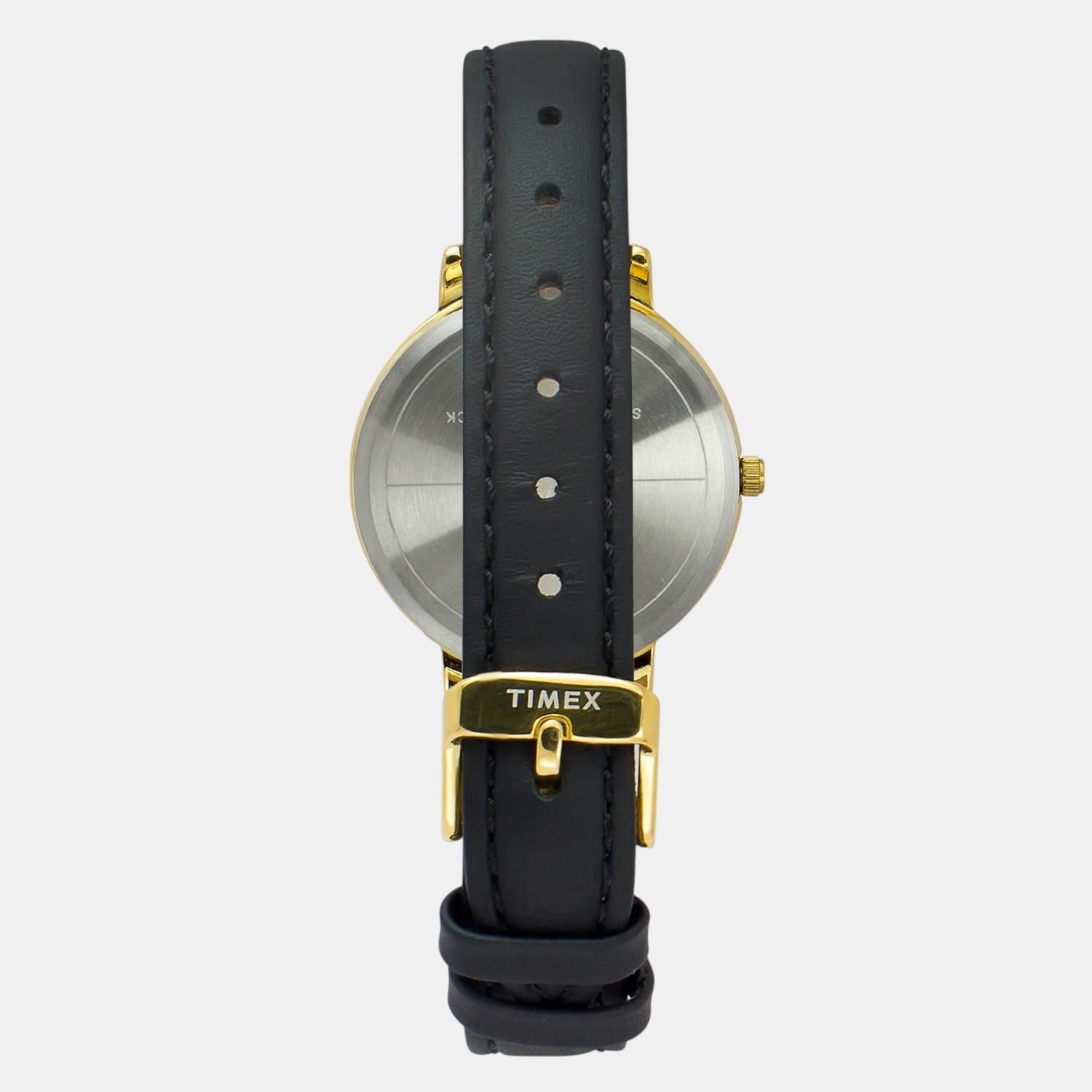 Fashion Women Quartz Green Dial Analog Leather Watch TWEL19104