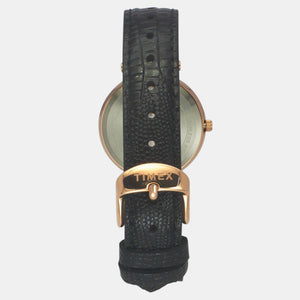 Fashion Women Quartz Black Dial Analog Leather Watch TWEL19203